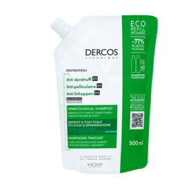 Vichy Dercos Shampoing Antipelliculaire DS Cheveux normal à gras Ecorecharge 390 ml