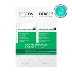 Vichy Dercos Shampooing Anti-pelliculaire Traitant  Cheveux Normaux 2 x 200 ml