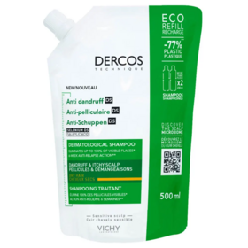 Vichy Dercos Shampooing Eco-Recharge Anti-Pelliculaire DS Cheveux Secs 500ml