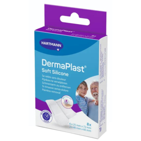DERMAPLAST - Pansement Soft Silicone - 8 Pansements