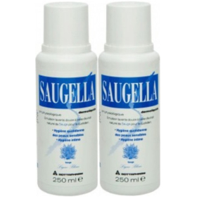Saugella DERMOLIQUIDE - Emulsion Lavante Toilette Intime - Lot de 2 x 250 ml