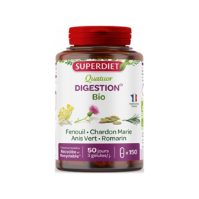 Superdiet Quatuor Digestion BIO 150 gélules