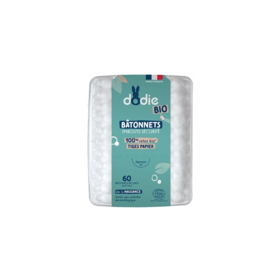 Dodie bâtonnets bébé bio 60 – coton‑tiges hygiène bébé