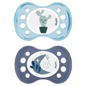 Dodie Sucettes anatomiques jour nuit 0‑6 mois 2 pièces – sucette anatomique bébé