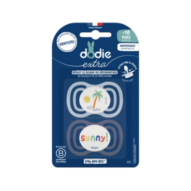 Dodie Sucettes anatomiques F5 extra +18 mois 2 pièces – sucette anatomique bébé