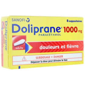 Doliprane 1000 mg - 8 Suppositoires