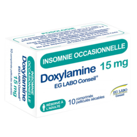 Doxylamine 15 mg - Insomnie Occasionnelle - 10 Comprimés Pelliculés Sécables