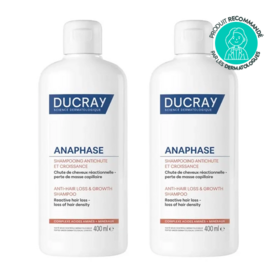 Ducray Anaphase+ shampooing complément antichute 2x400 ml anti-chute & cuir chevelu stimulant