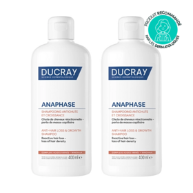 Ducray Anaphase Duo shampooing anti-chute et croissance 2x400 ml fortifiant & stimulation cheveux