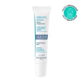 Ducray keracnyl baume compensateur lèvres gercées à sévèrement abîmées 15 ml réparation & apaisement