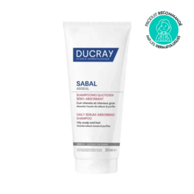 Ducray sabal argeal shampooing quotidien sébo-absorbant 200 ml cheveux gras & cuir chevelu purifié