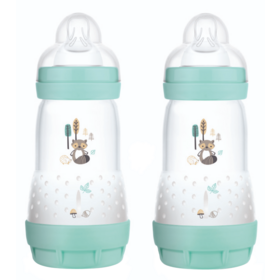 EASY START - Biberon Anti-Colique Nature Aqua + 2 mois - Lot de 2 x 260 ml