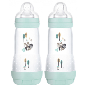 EASY START - Biberon Anti-Colique Nature Aqua 4 mois et + - lot de 2 x 320 ml