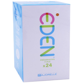EDEN Préservatifs Lubrifiés Fins - 24 préservatifs