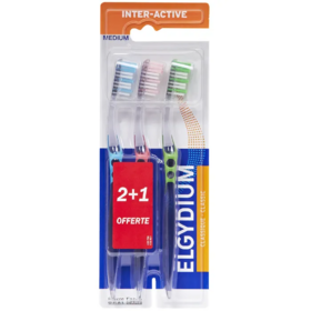 Elgydium Interactive Brosse à dents Medium 2+1 offerte
