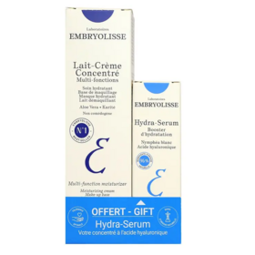 Embryolisse coffret lait-crème concentré 75 ml + hydra-sérum offert 15 ml — routine dermo-hydratante intense