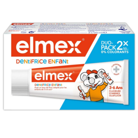 Elmex Dentifrice Enfant 3 - 6 ans lot de 2 x 50 ml