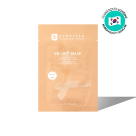 Erborian BB Shot Mask effet éclat peau de bébé  x1 — masque en tissu hydratant et sublimateur de teint