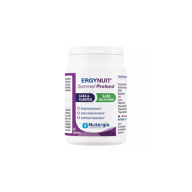 Nutergia ErgyNuit® Sommeil profond 60 gélules – formule alternative sans mélatonine – qualité du repos et réduction de la fatigue, cure de 1 mois