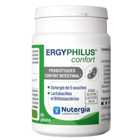 Ergyphilus Confort – Probiotique flore intestinale – 5 souches – 6 milliards/gélule