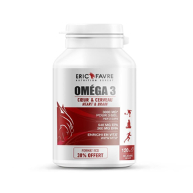 Eric Favre Oméga 3 Cœur et Cerveau 120 capsules – EPA et DHA, format économique