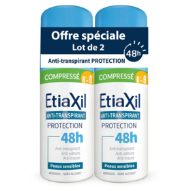 Etiaxil Anti-Transpirant Déodorant Spray 48H Peaux Sensibles 2 x 100ml