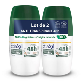 Etiaxil Déodorant Anti-Transpirant Végétal 48h 2 x 50 ml