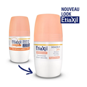 Etiaxil Déodorant Roll-on Douceur 24h Peaux Sensibles 2x50ml
