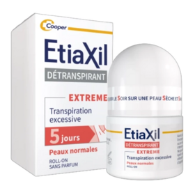 Etiaxil Détranspirant Extrême Peaux Normales aisselles Transpiration excessive des aisselles 5 jours 15 ml