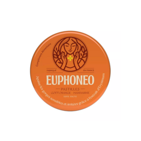 Euphoneo pastilles sans sucres orange mandarine 50 unités — confort de la gorge et de la voix