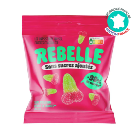 Rebelle Bonbons Cerises acidulées 50 g – faible teneur en sucre