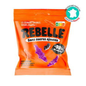 Rebelle Bonbons Halloween Crocodiles acidulés 50 g – faible teneur en sucre