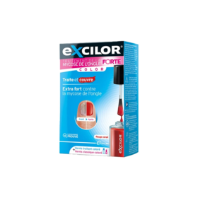 Excilor Traitement de la mycose de l'ongle Forte Color Rouge Corail 30ml