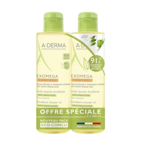 Aderma Exomega Control Huile lavante émolliente anti-grattage