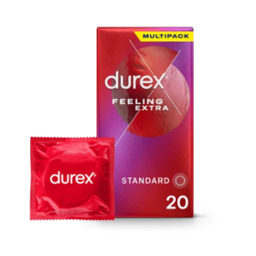 Durex Feeling Extra 20 Préservatifs fins et lubrifiés