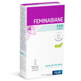Pileje Feminabiane Fer Bien-etre feminin, Fatigue et Cycle menstruel 60 gélules