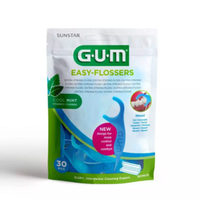 GUM Fil Dentaire Easy Flossers 30 sachets + Etui de Transport