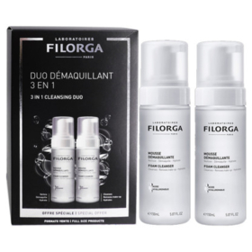 Filorga Mousse démaquillante duo 2 x 150 ml – nettoyant visage à l'acide hyaluronique