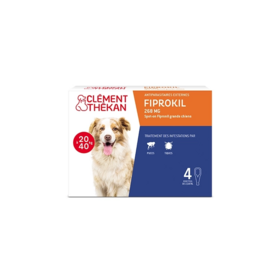 Fiprokil Duo Grand Chien 20–40 kg – Antiparasitaire externe chien 20–40 kg – Solution pour application cutanée (spot-on) – Boîte de 4 pipettes