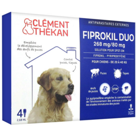 Fiprokil Duo 268 mg/80 mg Chien - 4 pipettes