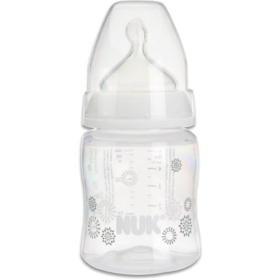 FIRST CHOICE+ - Biberon 0-6 mois Décoré + Tétine Silicone - 150 ml