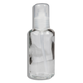 Flacon Verre Transparent avec Pompe et Capot - 100 ml