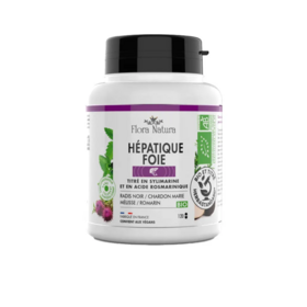 Flora Natura Complexe 4+ hépatique & foie 120 gélules – digestion, détoxification et protection du foie – chardon marie bio et radis noir