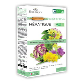 Flora Natura Hépatique bio complexe 4+ artichaut 20 ampoules – complément détox foie