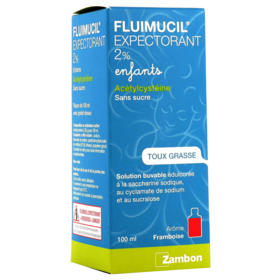 FLUIMUCIL - Solution Buvable Expectorante 2% Enfant - Toux Grasse - 100 ml