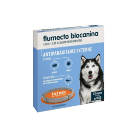 Flumecto chiens collier anti-parasitaires – protection puces et tiques grands chiens