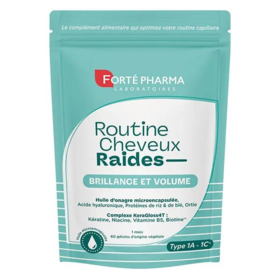 Forté Pharma Expert Routine Cheveux Raides – complément capillaire 60 gélules