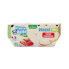 France Brassé Fraise Framboise BIO 4x100 g