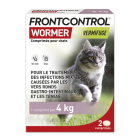 Frontcontrol Wormer pour chats 2 comprimés vermifuge