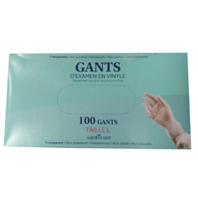 Gants d'Examen En Vinyle - 100 pièces